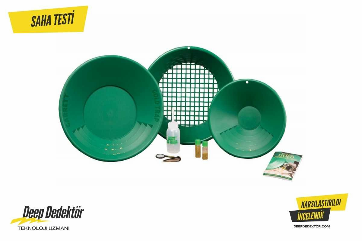 Garrett Dedektör Gold Pan Kit Altin Eleme Seti 3Lu Fiyatları